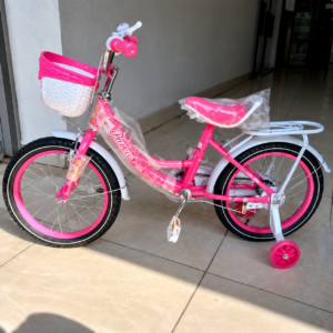 Princess Size 16 Kids Bike – Pink Bicycle with Training Wheels (Ages 4–7)