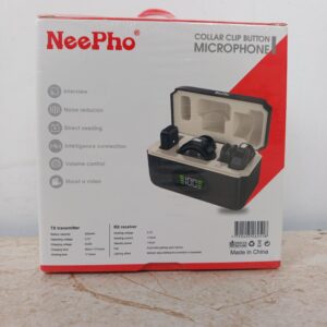 NeePho NP-58 Dual Wireless Microphone – Clip-On Lavalier Microphone System