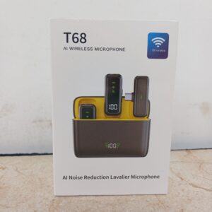 T68 Dual Wireless Microphone – Clip-On Lavalier Microphone System