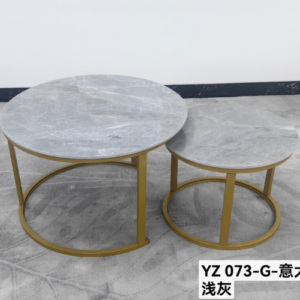 Marble Nesting Coffee Table Set – YZ 073-G (Italian Light Grey)