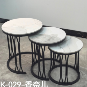 3-in-1 Executive Pure Marble Nesting Table Set – K-029